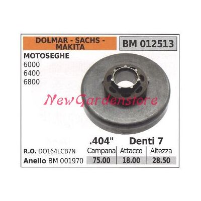 Piñón Dolmar Motor Motosierra 6000 6400 6800 .404' Dientes 7 012513 Piñón Dolmar Motor Motosierra 6000 6400 6800 .404' Dientes 7 012513