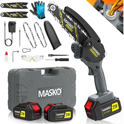 MASKO - Mini Motosierra - 800 W - 2x4000mAh - Chainsaw MASKO - Mini Motosierra - 800 W - 2x4000mAh - Chainsaw
