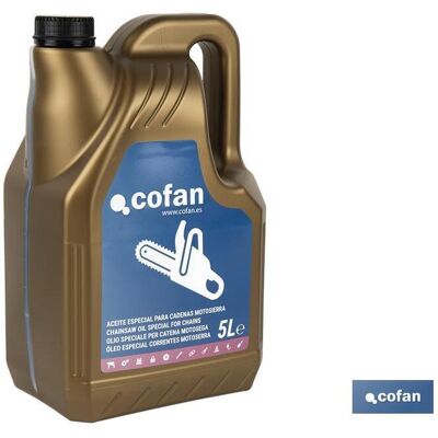 Aceite Especial Cadenas Motosierra 5l , Aceite Especial Para Cadenas De Motosierras. Aceite Mineral Para La Lubricación Continua De Cadenas De Corte. Aceite Para Cadenas Con - Cofan Aceite Especial Cadenas Motosierra 5l , Aceite Especial Para Cadenas De Motosierras. Aceite Mineral Para La Lubricación Continua De Cadenas De Corte. Aceite Para Cadenas Con - Cofan