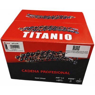 GENERICO Rollo Cadena Titanio 25 Pies .325 1,1 Mm Semichisel Ref 56195 GENERICO Rollo Cadena Titanio 25 Pies .325 1,1 Mm Semichisel Ref 56195