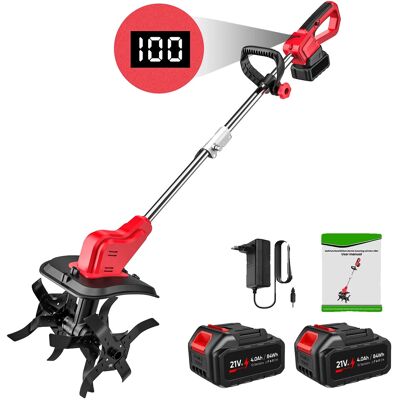 OEM Motocultor Eléctrico, 21 V, Herramienta De Jardinería Versátil, Con 2 Baterías. OEM Motocultor Eléctrico, 21 V, Herramienta De Jardinería Versátil, Con 2 Baterías.