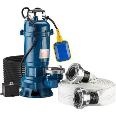 Wiltec - Bomba Sumergible Aguas Residuales 550w 10.000l/h Manguera 20m Bomba Construcción Achicar Agua Drenar Wiltec - Bomba Sumergible Aguas Residuales 550w 10.000l/h Manguera 20m Bomba Construcción Achicar Agua Drenar