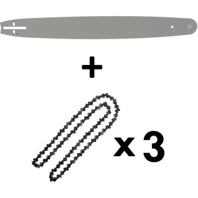 GT GARDEN Guía De 22 Pulgadas (55 Cm) Con 3 Cadenas De 85 Eslabones Para Motosierras GT GARDEN Guía De 22 Pulgadas (55 Cm) Con 3 Cadenas De 85 Eslabones Para Motosierras