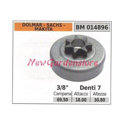 Piñón Motor Motosierra Dolmar 3/8' Dientes 7 014896 Piñón Motor Motosierra Dolmar 3/8' Dientes 7 014896