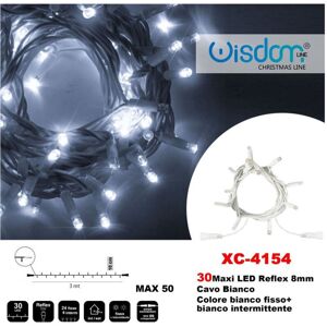 TRADE SHOP TRAESIO Trade Shop - Catena Luminosa 30 Luci Led Blanco Blanco Blanco Blanco Blanco Luz + Intermittent Bianco Xc-4154 - TRADE SHOP TRAESIO Trade Shop - Catena Luminosa 30 Luci Led Blanco Blanco Blanco Blanco Blanco Luz + Intermittent Bianco Xc-4154 -