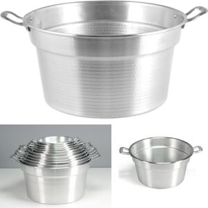 TRADE SHOP TRAESIO Trade Shop - Caldera De Pan De Aluminio Pesado Con Asas Cepilladas Grises Para Conservas - -diámetro 16cm - TRADE SHOP TRAESIO Trade Shop - Caldera De Pan De Aluminio Pesado Con Asas Cepilladas Grises Para Conservas - -diámetro 16cm -