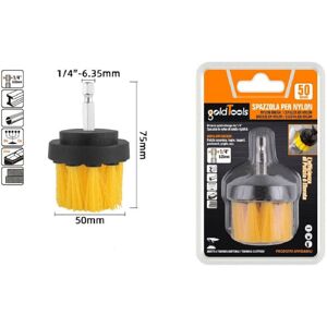 TRADE SHOP TRAESIO Trade Shop - Spazzola In Nylon 50 Mm Attacco 1/4" Rotante Trapano Elettrico Per Pulizia 57237 - TRADE SHOP TRAESIO Trade Shop - Spazzola In Nylon 50 Mm Attacco 1/4" Rotante Trapano Elettrico Per Pulizia 57237 -