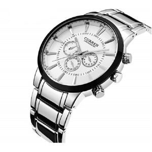 TRADE SHOP TRAESIO Trade Shop - Curren Orologio Semplice Moda Uomo Acciaio Orologio Da Polso Quadrante Nero - TRADE SHOP TRAESIO Trade Shop - Curren Orologio Semplice Moda Uomo Acciaio Orologio Da Polso Quadrante Nero -