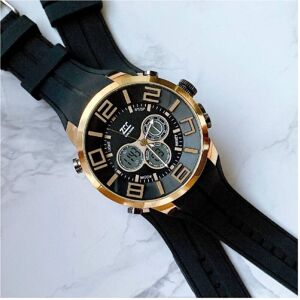 TRADE SHOP TRAESIO Trade Shop - Orologio Polso Zcc Uomo Dual Time Analogico Digitale Sveglia Sport Dorato Nero - TRADE SHOP TRAESIO Trade Shop - Orologio Polso Zcc Uomo Dual Time Analogico Digitale Sveglia Sport Dorato Nero -