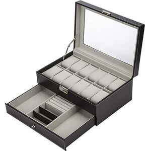 OEM Caja De Dos Niveles Para 12 Cajas De Relojes Con Tapa De Cuero Sintético. OEM Caja De Dos Niveles Para 12 Cajas De Relojes Con Tapa De Cuero Sintético.