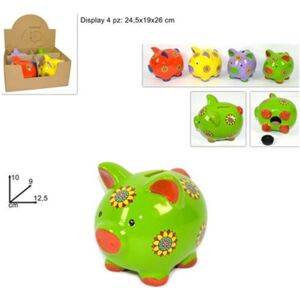 TRADE SHOP TRAESIO Trade Shop - Salvadanaio Maialino Colorato 10cm In Ceramica Monete Porta Soldi - TRADE SHOP TRAESIO Trade Shop - Salvadanaio Maialino Colorato 10cm In Ceramica Monete Porta Soldi -