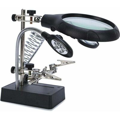 OEM Lupa De Soporte De 2,5x, 7,5x Y 10x Con 5 Led, Soldador Multifuncional Con Tercera Manecilla Para Ingeniero Electrónico, Relojero Y Reparación De Relojes (1 Juego) OEM Lupa De Soporte De 2,5x, 7,5x Y 10x Con 5 Led, Soldador Multifuncional Con Tercera Manecilla Para Ingeniero Electrónico, Relojero Y Reparación De Relojes (1 Juego)