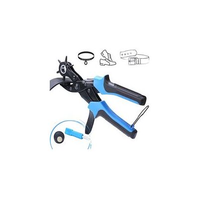OEM Perforadora Profesional De Cuero, Herramienta Rotativa Con 6 Porta-matrices De Acero Inoxidable, Adecuada Para Cinturones De Cuero, Correas De Reloj, Artesanías, Robusta Y Ergonómica - Crezuo OEM Perforadora Profesional De Cuero, Herramienta Rotativa Con 6 Porta-matrices De Acero Inoxidable, Adecuada Para Cinturones De Cuero, Correas De Reloj, Artesanías, Robusta Y Ergonómica - Crezuo