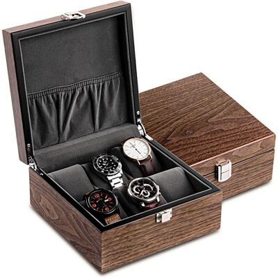 OEM Caja De Madera Para Reloj Mecánico Con 6 Compartimentos, Tapa De Cristal Y Espacio Para Guardar La Pulsera. OEM Caja De Madera Para Reloj Mecánico Con 6 Compartimentos, Tapa De Cristal Y Espacio Para Guardar La Pulsera.