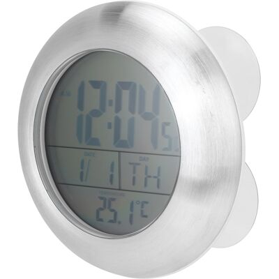OEM Reloj Digital Para Baño – Caja De Aluminio Plateado – 173 Mm – Indicador De Temperatura Y Calendario – Resistente Al Agua Y Portátil – Con Ventosas Y Soporte OEM Reloj Digital Para Baño – Caja De Aluminio Plateado – 173 Mm – Indicador De Temperatura Y Calendario – Resistente Al Agua Y Portátil – Con Ventosas Y Soporte