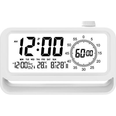 OEM Reloj Despertador Digital Brillante, Recordatorio De Hora, Indicador De Temperatura, Gestión Del Tiempo, Un Regalo Ideal Para Niños (blanco). OEM Reloj Despertador Digital Brillante, Recordatorio De Hora, Indicador De Temperatura, Gestión Del Tiempo, Un Regalo Ideal Para Niños (blanco).