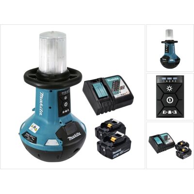 Luz Led De Superficie Con Batería Makita Dml 810 Rg 18/36 V (2 X 18 V) 5500 Lm Ip54 + 2 Baterías De 6,0 Ah + Cargador Luz Led De Superficie Con Batería Makita Dml 810 Rg 18/36 V (2 X 18 V) 5500 Lm Ip54 + 2 Baterías De 6,0 Ah + Cargador