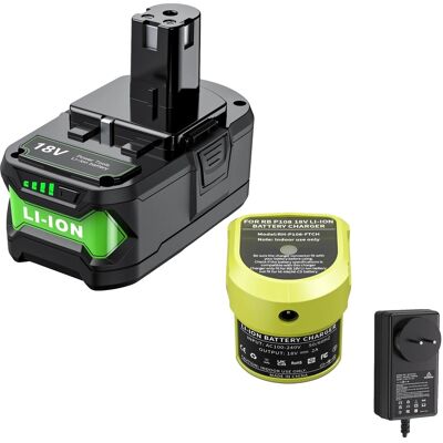 OEM Batería De Repuesto, Capacidad De 9000 Mah, Tecnología De Iones De Litio, Compatible Con Ryobi. OEM Batería De Repuesto, Capacidad De 9000 Mah, Tecnología De Iones De Litio, Compatible Con Ryobi.