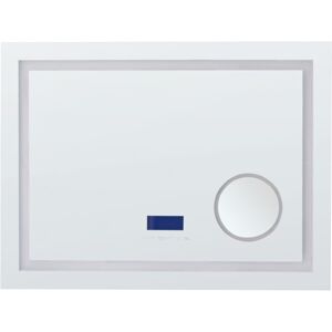 BELIANI - Espejo de baño LED moderno Bluetooth 60x80cm - Rectangular BELIANI - Espejo de baño LED moderno Bluetooth 60x80cm - Rectangular