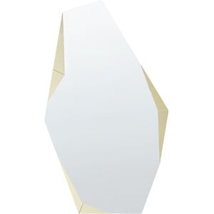 Espejo de pared asimétrico moderno plateado Beliani Arguel Espejo de pared asimétrico moderno plateado Beliani Arguel