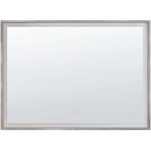 Espejo de Baño LED Plateado Beliani Rectangular 60x80cm - Espejo de Baño Espejo de Baño LED Plateado Beliani Rectangular 60x80cm - Espejo de Baño
