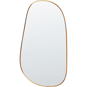 Espejo de Pared Beliani Marco Metálico Dorado 57 x 110 cm Decoración Moderna Espejo de Pared Beliani Marco Metálico Dorado 57 x 110 cm Decoración Moderna