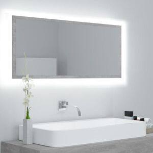 vidaXL Espejo de baño LED Gris Hormigón - Espejo de baño vidaXL Espejo de baño LED Gris Hormigón - Espejo de baño