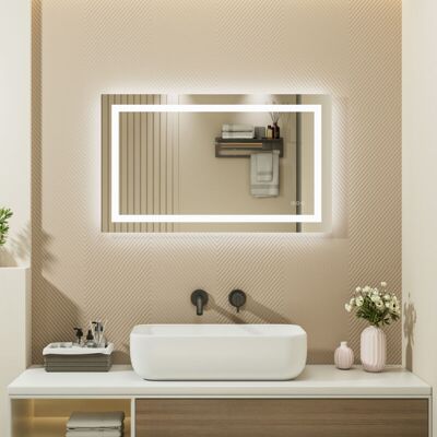 Auralum - 100x60cm - 3-color - IP64 antiempañamiento - Mirror Auralum - 100x60cm - 3-color - IP64 antiempañamiento - Mirror