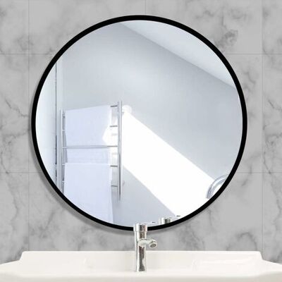 OEM Espejo Redondo De Cristal De 40x40 Cm Hd – Marco Metálico De 1 Cm – Espejo De Pared Para Baño, Salón O Dormitorio – Fácil Montaje OEM Espejo Redondo De Cristal De 40x40 Cm Hd – Marco Metálico De 1 Cm – Espejo De Pared Para Baño, Salón O Dormitorio – Fácil Montaje