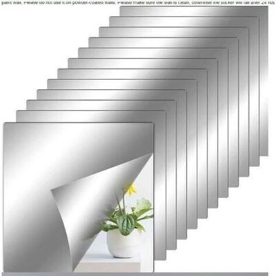 OEM 12 Espejos De Pared Autoadhesivos De 20 X 20 Cm, Espejos Cuadrados De Pvc Flexibles A Prueba De Explosiones, Decoración De Pared De Plástico Sin Marco Para Baño, Sala De Estar Y Dormitorio. OEM 12 Espejos De Pared Autoadhesivos De 20 X 20 Cm, Espejos Cuadrados De Pvc Flexibles A Prueba De Explosiones, Decoración De Pared De Plástico Sin Marco Para Baño, Sala De Estar Y Dormitorio.