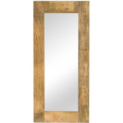 DÉCOSHOP26 Espejo de pared en madera maciza de mango - Estilo vintage DÉCOSHOP26 Espejo de pared en madera maciza de mango - Estilo vintage