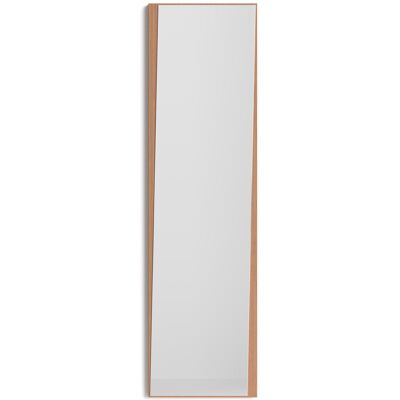 Herdasa Espejo De Pared Asimétrico 167x46, Collección Looker, En Mdf Chapado En Haya, Y Lacado. Nogal Claro Herdasa Espejo De Pared Asimétrico 167x46, Collección Looker, En Mdf Chapado En Haya, Y Lacado. Nogal Claro