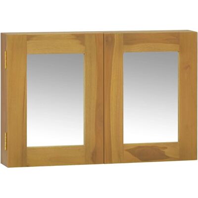 vidaXL Gabinete con Espejo de Madera de Teca - Montaje en Pared vidaXL Gabinete con Espejo de Madera de Teca - Montaje en Pared