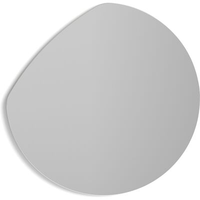 HERDASA Espejo Redondo Asimétrico De La Colección Lune, De 50cm De Diámetro, En Mdf Lacado En Color Blanco. HERDASA Espejo Redondo Asimétrico De La Colección Lune, De 50cm De Diámetro, En Mdf Lacado En Color Blanco.