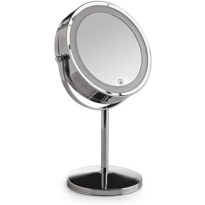 KIAMAMI VALENTINA Espejo De Aumento Doble Cara 5x Con Luz Led Cromado Gemma KIAMAMI VALENTINA Espejo De Aumento Doble Cara 5x Con Luz Led Cromado Gemma