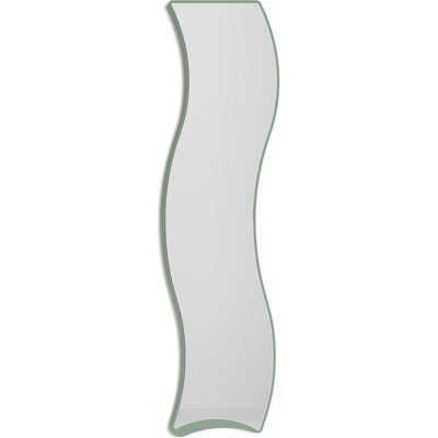 Herdasa Espejo De Pared Curvas, 170x45, Colección Looker, En Mdf Chapado En Haya Y Lacado. Verde Herdasa Espejo De Pared Curvas, 170x45, Colección Looker, En Mdf Chapado En Haya Y Lacado. Verde