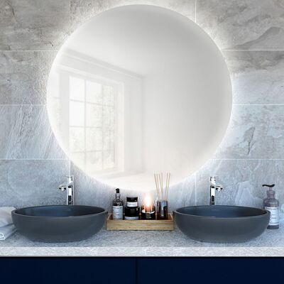 OEM Espejo Brillante Sin Bordes, 80 Cm, Luz Fría. OEM Espejo Brillante Sin Bordes, 80 Cm, Luz Fría.
