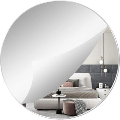 OEM Espejos De Pared Redondos Adhesivos De 40 Cm, Espejo De Cristal Decorativo, Pegatina De Espejo Grande Hd Para Baño, Dormitorio, Puerta, Etc. OEM Espejos De Pared Redondos Adhesivos De 40 Cm, Espejo De Cristal Decorativo, Pegatina De Espejo Grande Hd Para Baño, Dormitorio, Puerta, Etc.