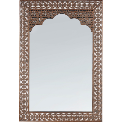 BELIANI Espejo De Pared Rectangular Marroquí Moderno 60 X 90 Color Cobre Pali BELIANI Espejo De Pared Rectangular Marroquí Moderno 60 X 90 Color Cobre Pali
