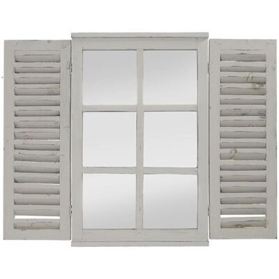 Esschert Design - Espejo de pared - Madera blanca - Espejo Esschert Design - Espejo de pared - Madera blanca - Espejo