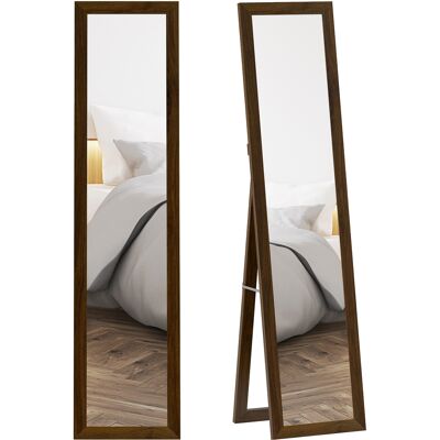 JHY DESIGN Espejo De Pie De 157 X 37 Cm Con Marco De Mdf, Inclinable O Colgante, De Madera De Nogal. JHY DESIGN Espejo De Pie De 157 X 37 Cm Con Marco De Mdf, Inclinable O Colgante, De Madera De Nogal.