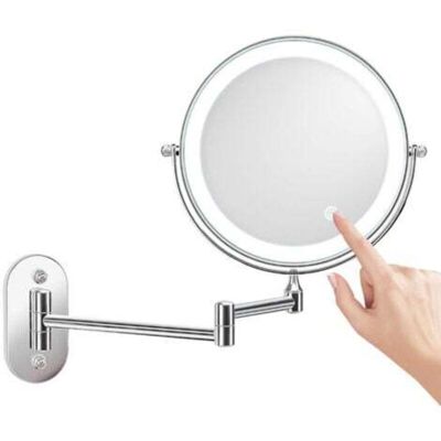 OEM Espejo De Aumento Led Plateado Para Espejo De Pared De 8", Recargable Por Usb Con Aumento De 1x/5x. OEM Espejo De Aumento Led Plateado Para Espejo De Pared De 8", Recargable Por Usb Con Aumento De 1x/5x.