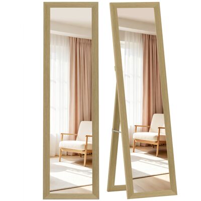 JHY DESIGN Espejo De Pie De 157 X 37 Cm Con Marco De Mdf, Inclinable O Colgante, De Roble. JHY DESIGN Espejo De Pie De 157 X 37 Cm Con Marco De Mdf, Inclinable O Colgante, De Roble.