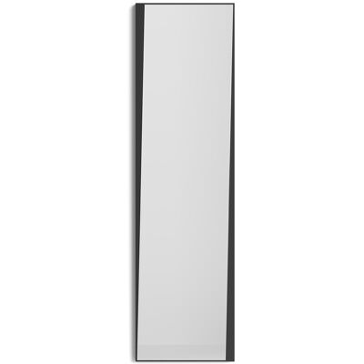 Herdasa Espejo De Pared Asimétrico 167x46, Collección Looker, En Mdf Chapado En Haya, Y Lacado. Negro Herdasa Espejo De Pared Asimétrico 167x46, Collección Looker, En Mdf Chapado En Haya, Y Lacado. Negro