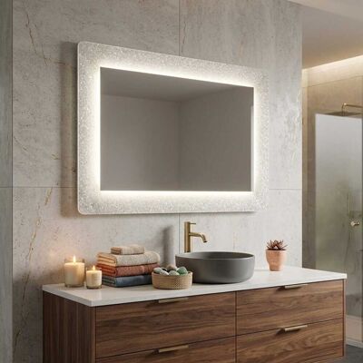 Espejo Marco Blanco Kiamami Valentina 90x62 - Baño Espejo Marco Blanco Kiamami Valentina 90x62 - Baño