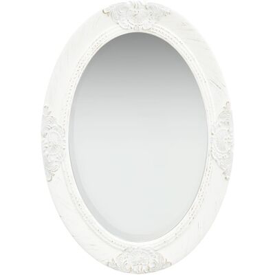 Espejo de Pared estilo Barroco vidaXL 50x70 cm Blanco Espejo de Pared estilo Barroco vidaXL 50x70 cm Blanco