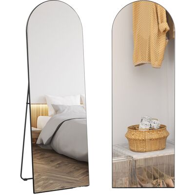 JHY DESIGN Espejo Sin Marco Independiente, Se Puede Colocar Sobre Una Superficie O Montar En La Pared, Soporte Metálico, 50 X 150 Cm, Negro. JHY DESIGN Espejo Sin Marco Independiente, Se Puede Colocar Sobre Una Superficie O Montar En La Pared, Soporte Metálico, 50 X 150 Cm, Negro.