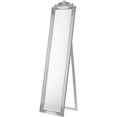 Helloshop26 - Espejo De Pie Inclinable 160 X 40 Cm Plateado 030007960 Helloshop26 - Espejo De Pie Inclinable 160 X 40 Cm Plateado 030007960