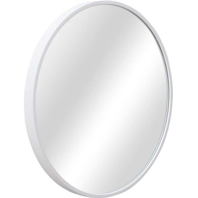 HELLOSHOP26 Espejo de Pared Redondo 40cm Blanco - Espejo HELLOSHOP26 Espejo de Pared Redondo 40cm Blanco - Espejo