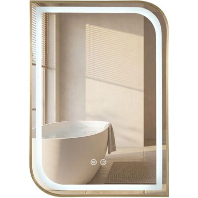 Espejo Rea Zone 70x50 Led Gold Espejo Rea Zone 70x50 Led Gold